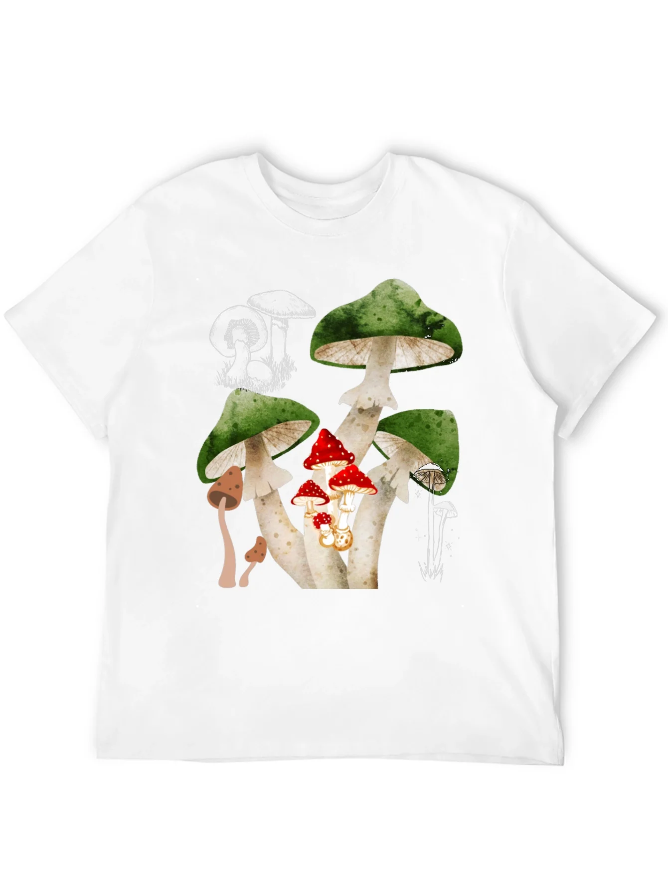 Mushroom Graphic Tee - Unique Nature Design