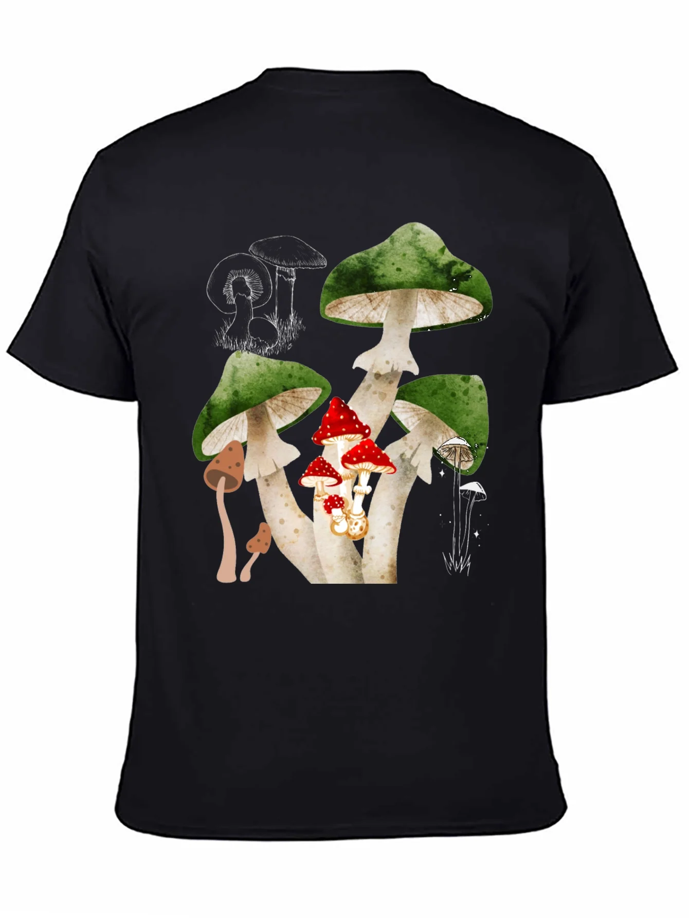 Mushroom Graphic Tee - Unique Nature Design