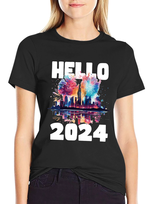 Hello 2024 T-Shirt - New Year Celebration