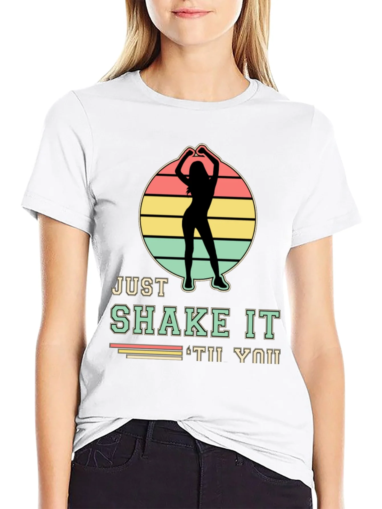 Just Shake It Dance T-Shirt - Retro Silhouette Tee