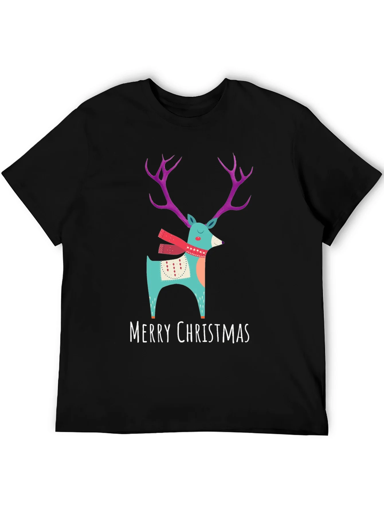Merry Christmas Reindeer T-Shirt - Holiday Apparel