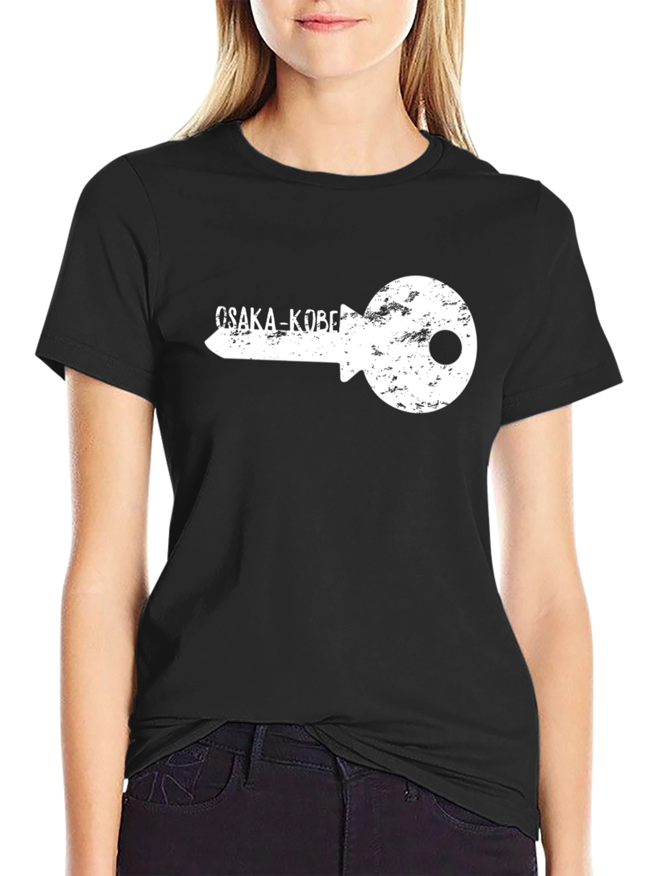 Osaka-Kobe Key Graphic T-Shirt - Retro Style
