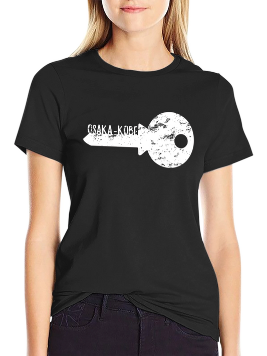 Osaka-Kobe Key Graphic T-Shirt - Retro Style