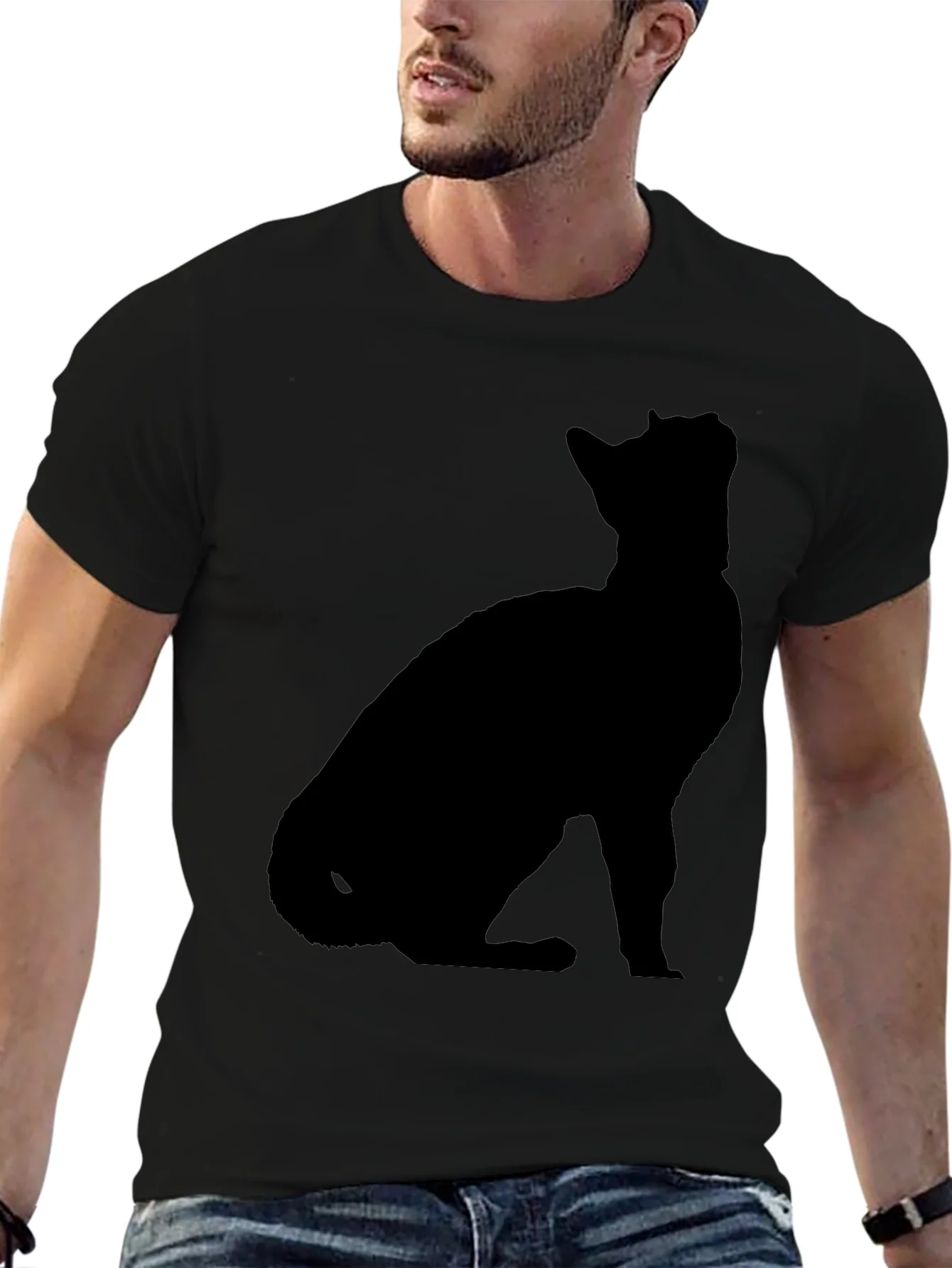 Black Cat Silhouette T-Shirt