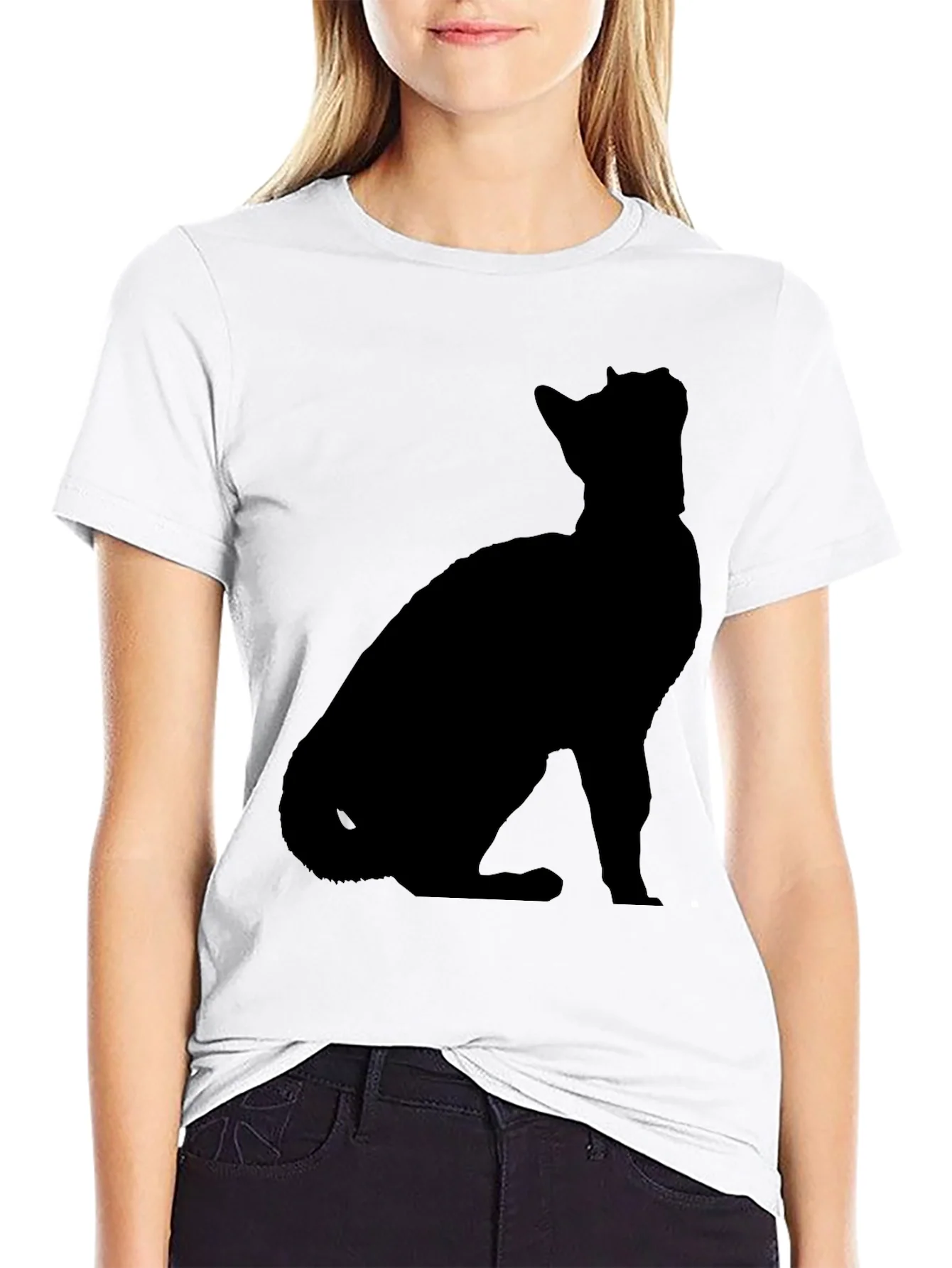Black Cat Silhouette T-Shirt