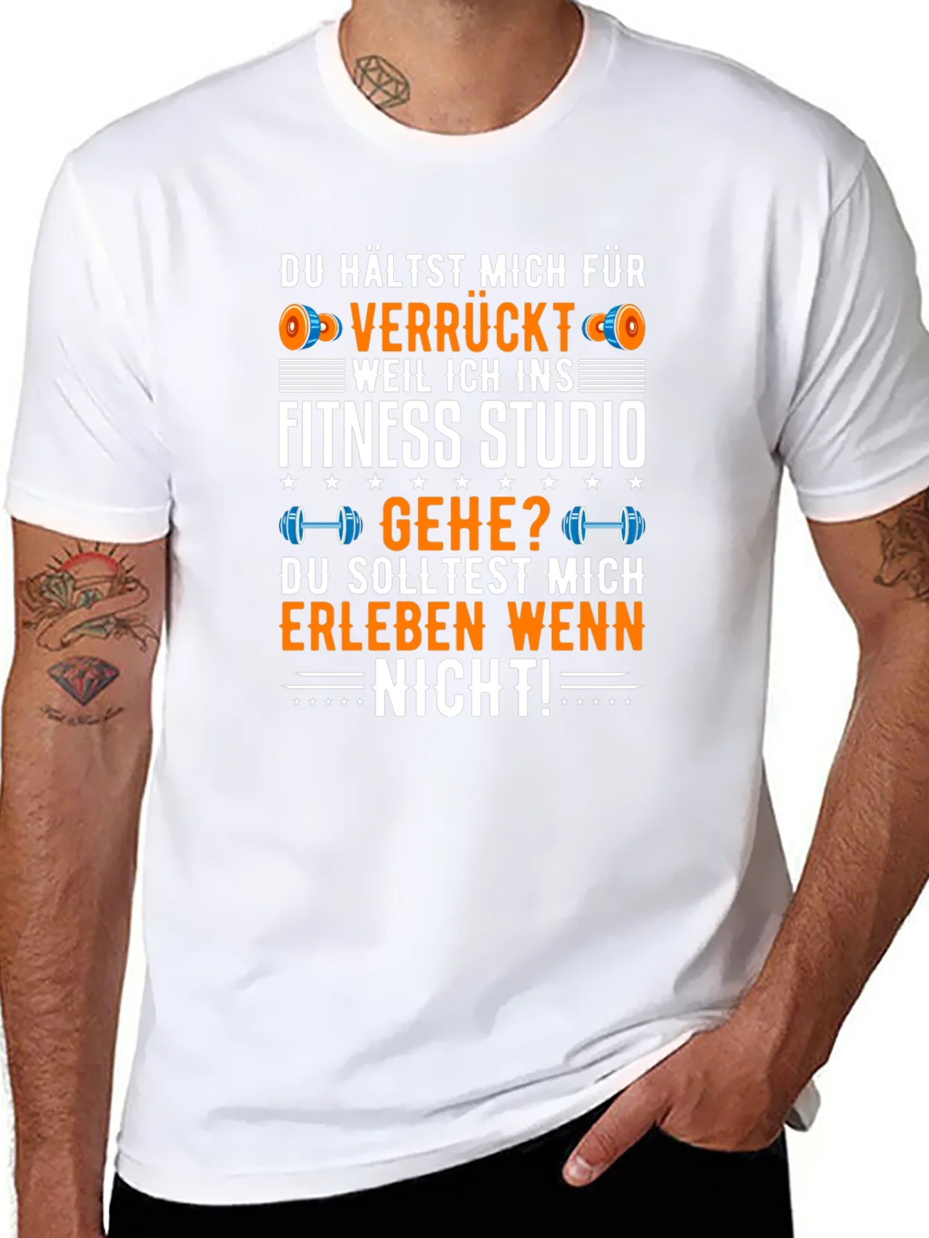 Funny Gym T-Shirt - Du Hallst Mich Fur Verruckt
