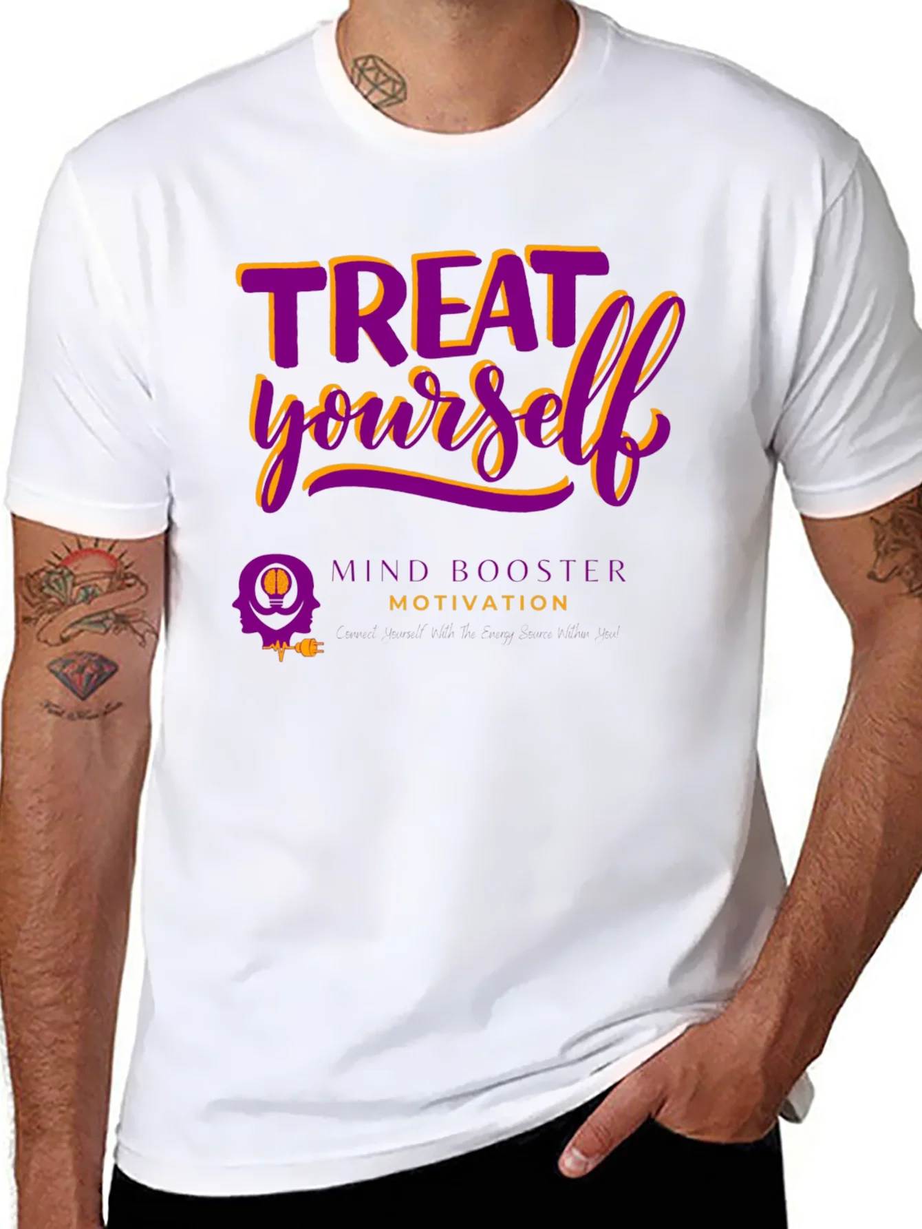 Treat Yourself Motivation Graphic Tee - Black