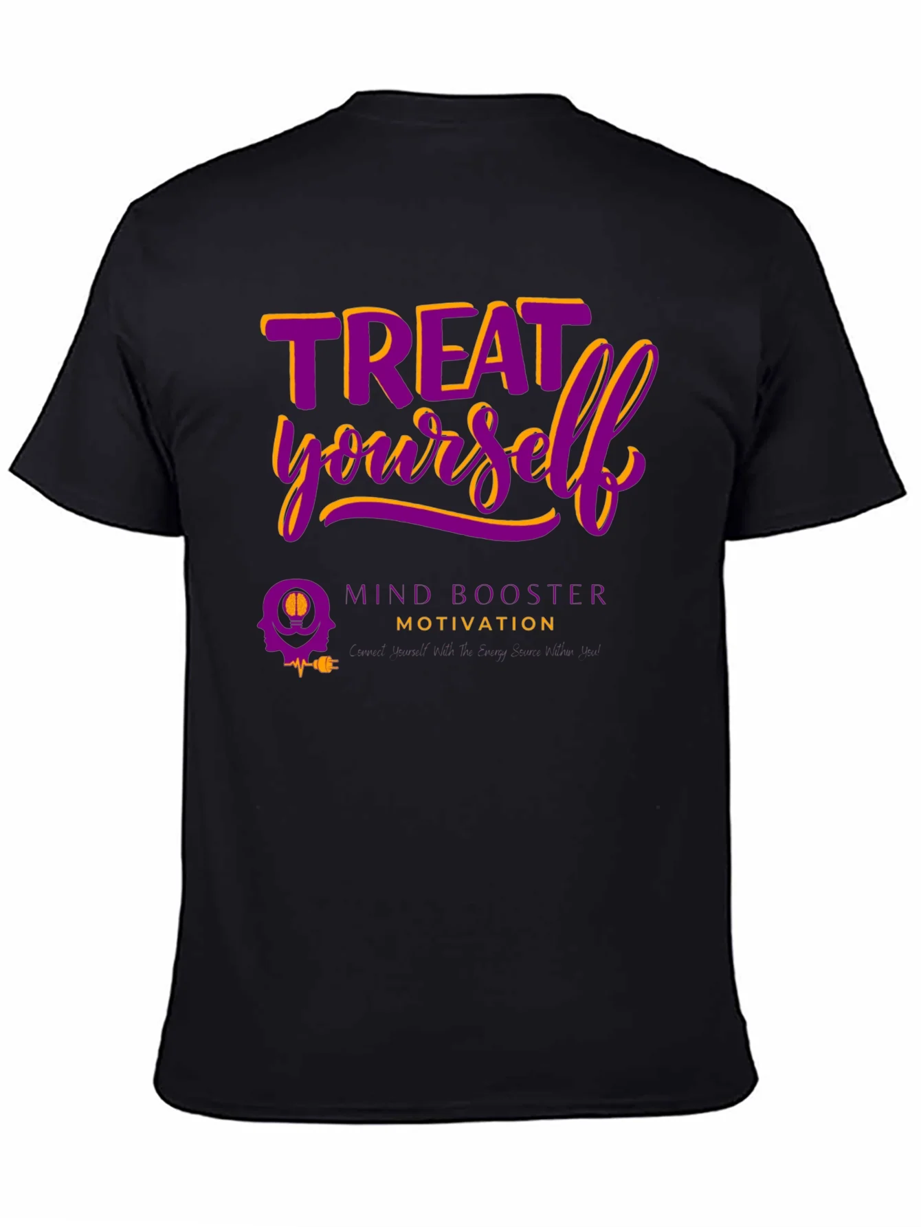 Treat Yourself Motivation Graphic Tee - Black