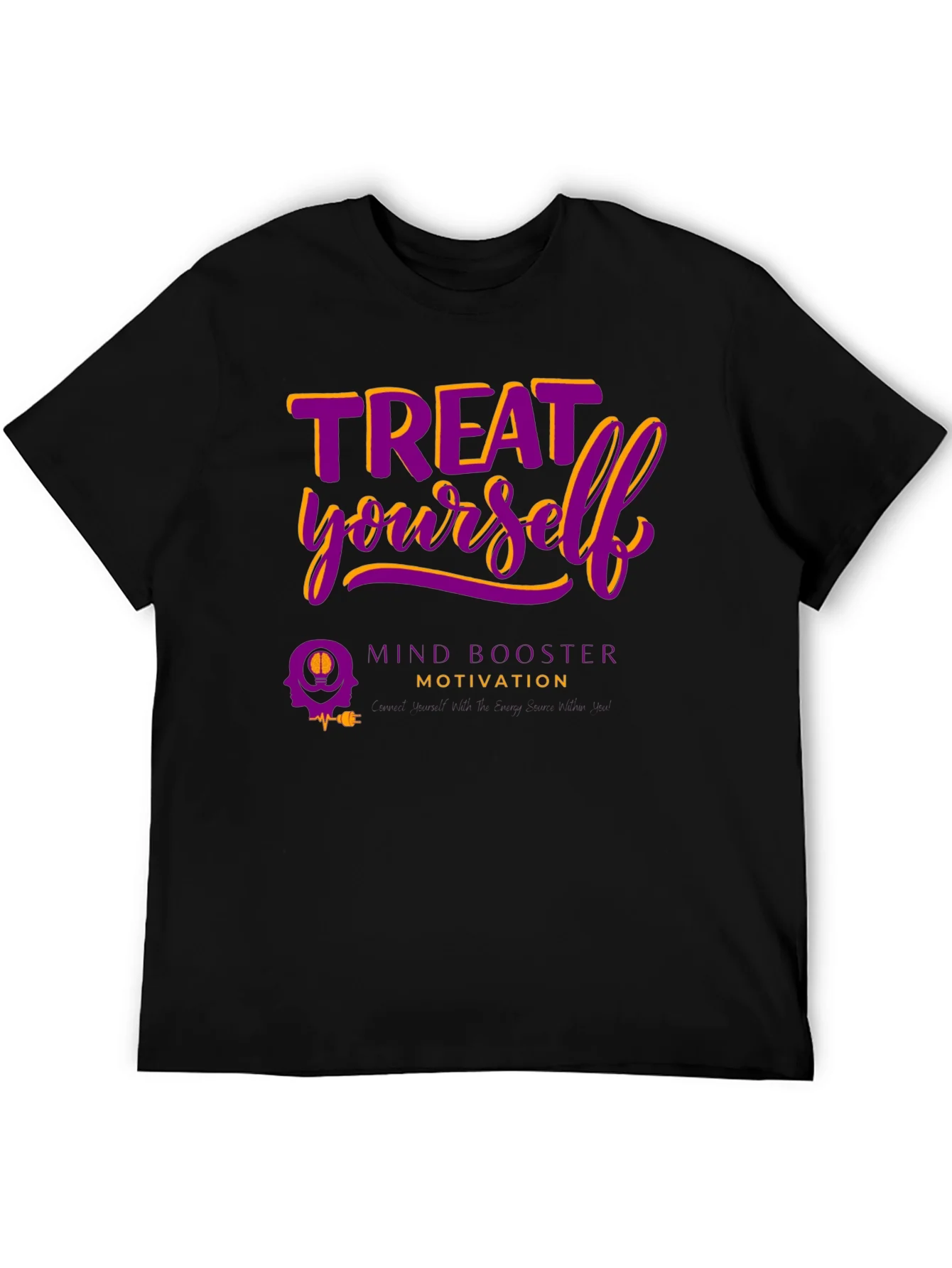 Treat Yourself Motivation Graphic Tee - Black