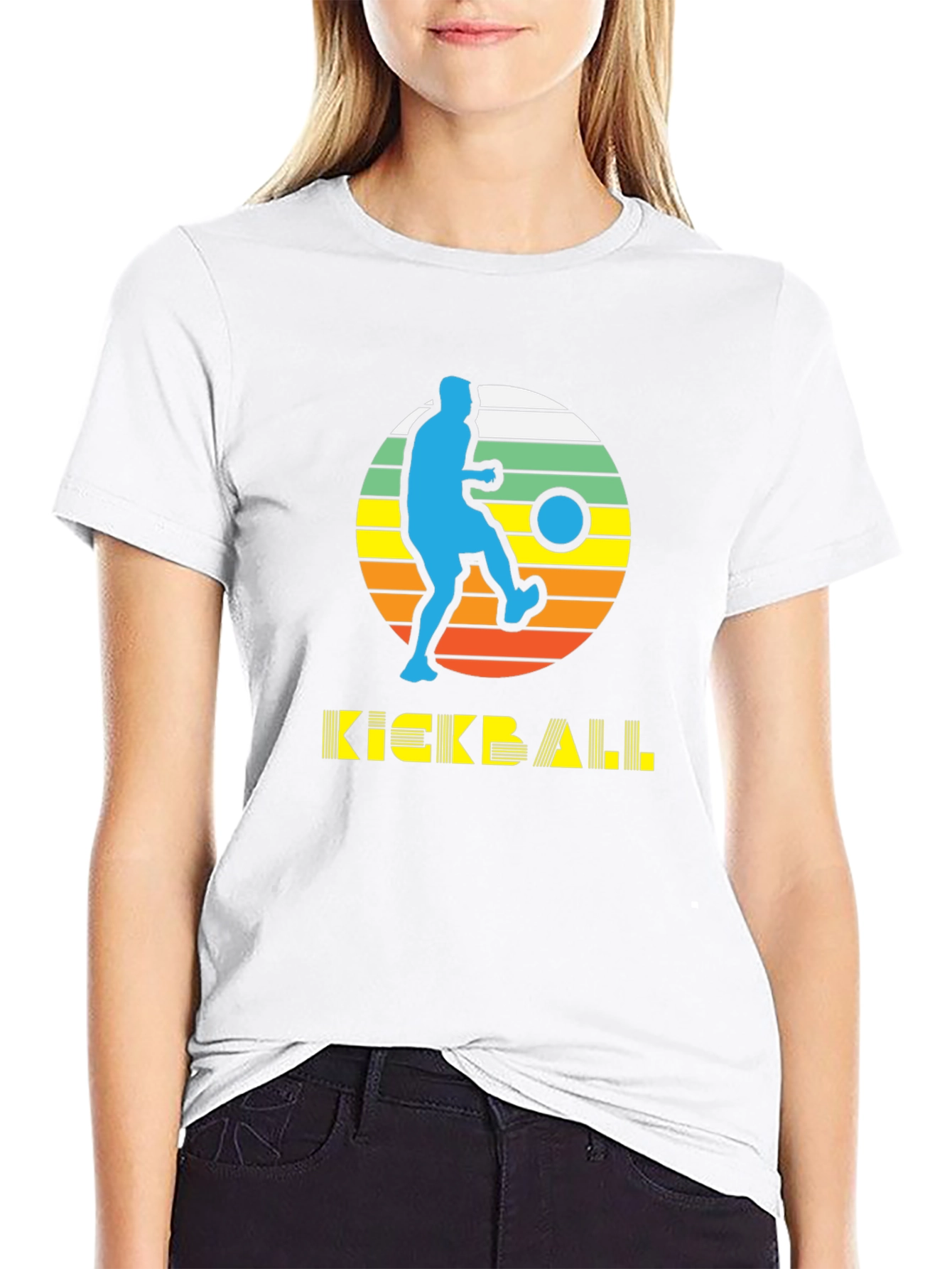 Kickball Player Graphic Tee - Retro Sport Shirt