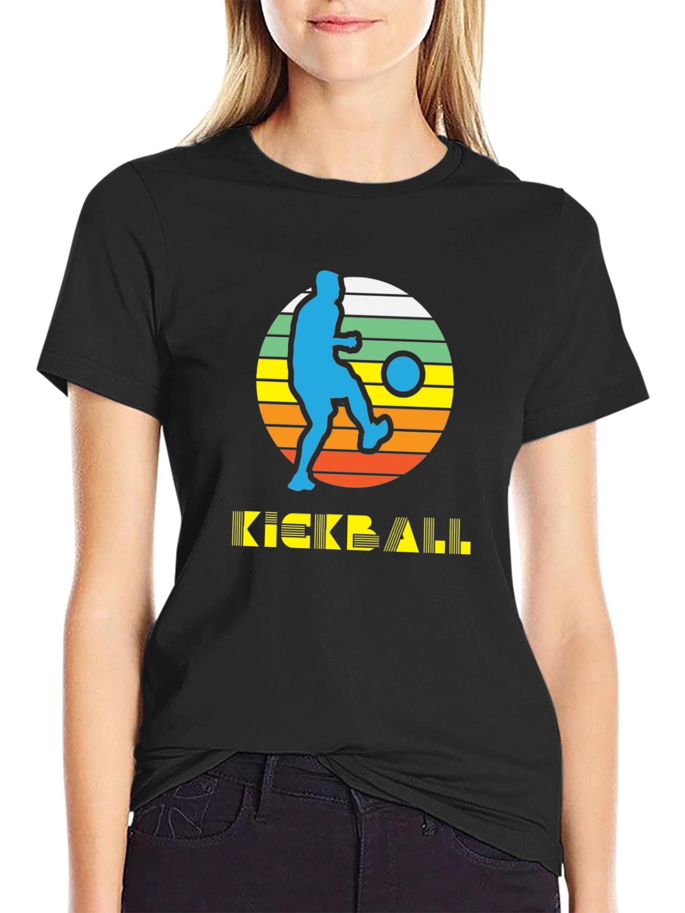 Kickball Player Graphic Tee - Retro Sport Shirt