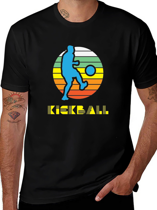 Kickball Player Graphic Tee - Retro Sport Shirt