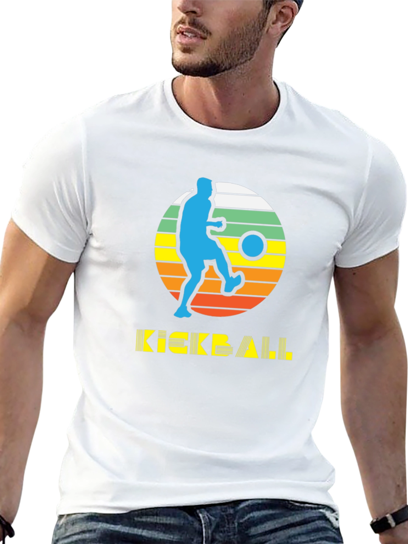Kickball Player Graphic Tee - Retro Sport Shirt