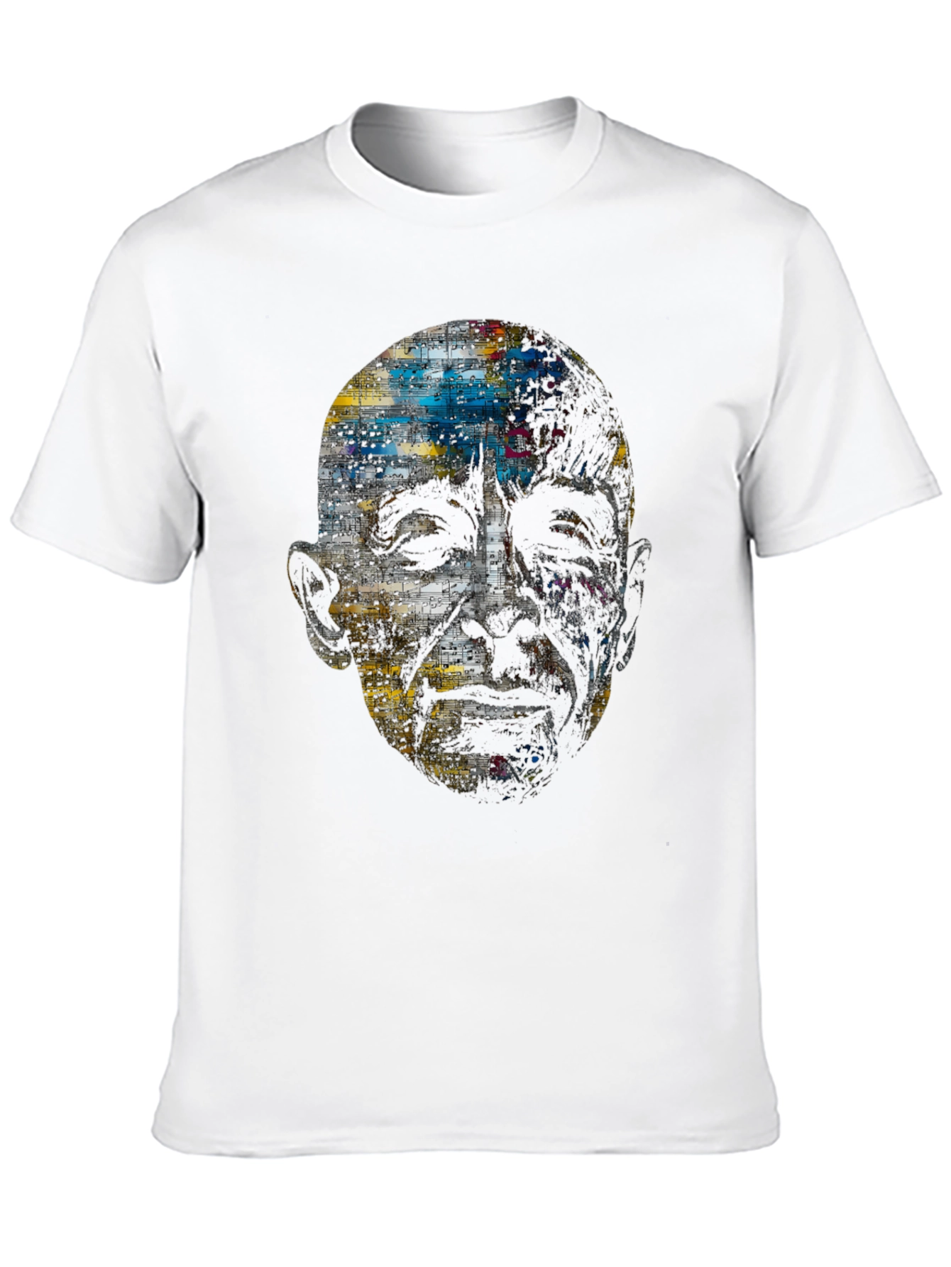 Music Notes Portrait Graphic Tee
