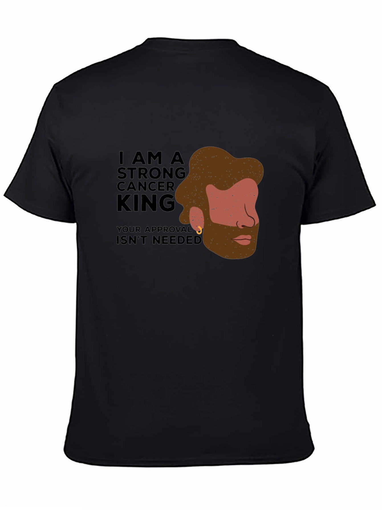 Strong Cancer King Black T-Shirt