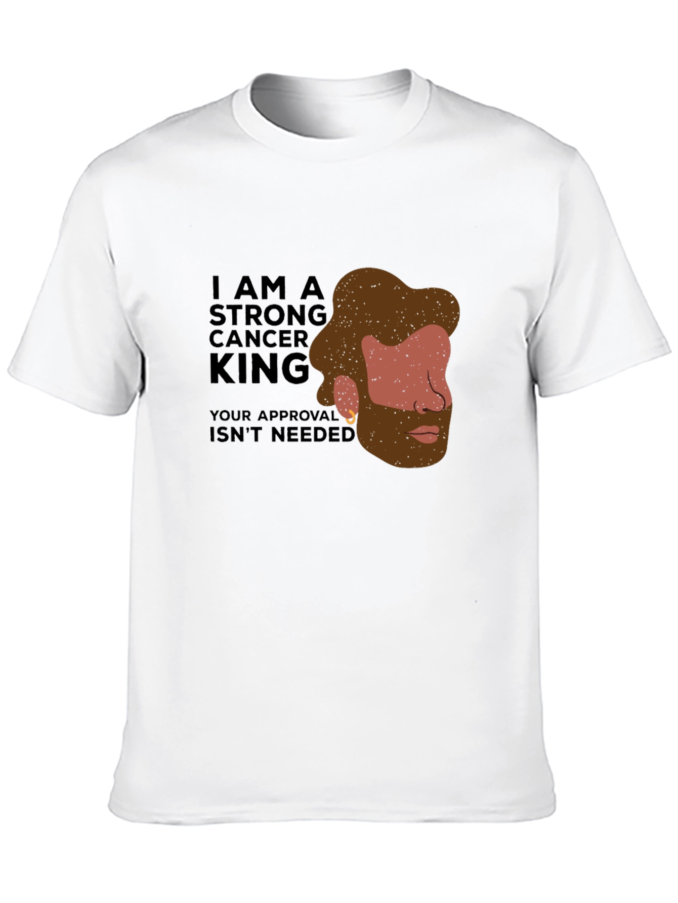 Strong Cancer King Black T-Shirt