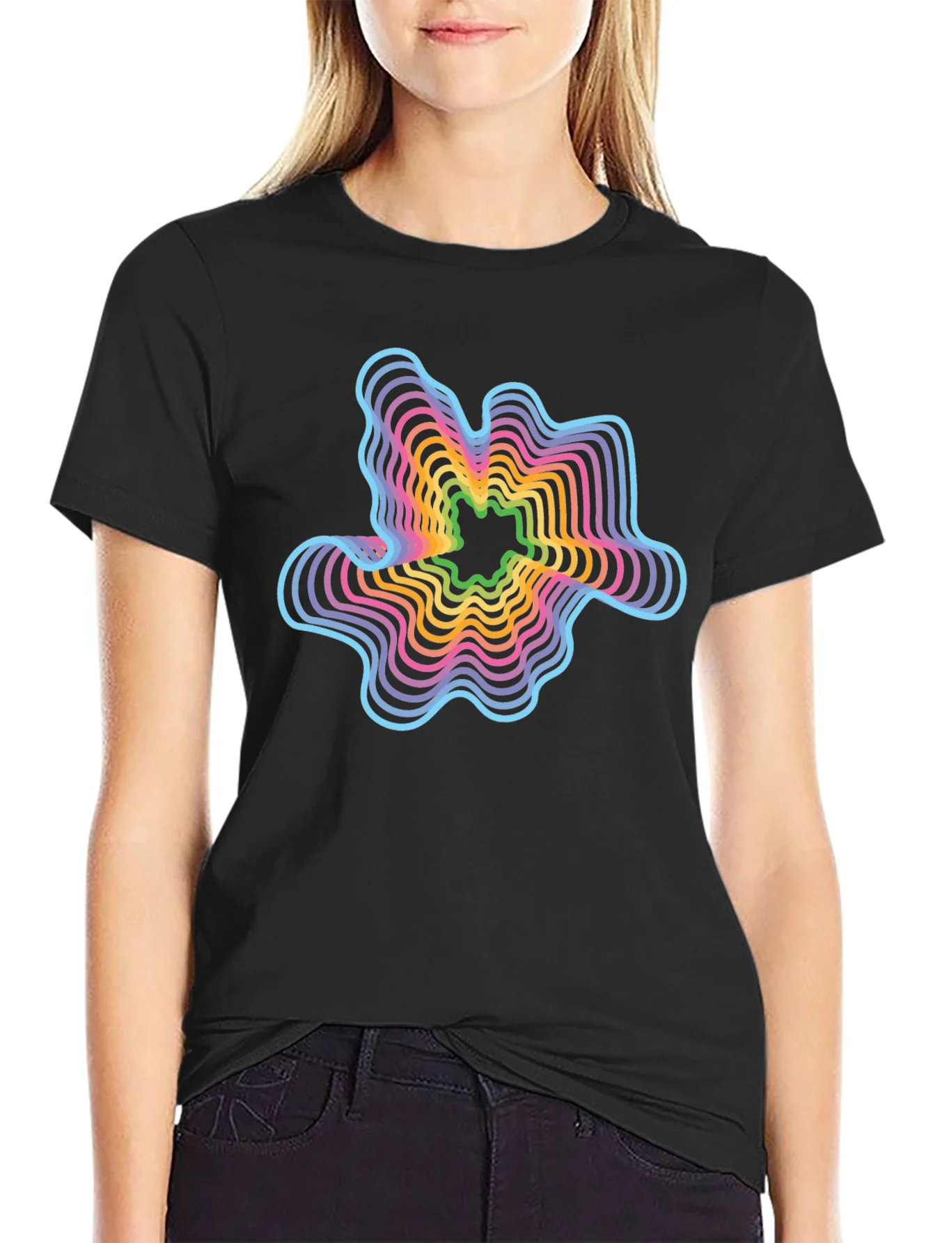 Retro Wave Graphic T-Shirt - Abstract Design