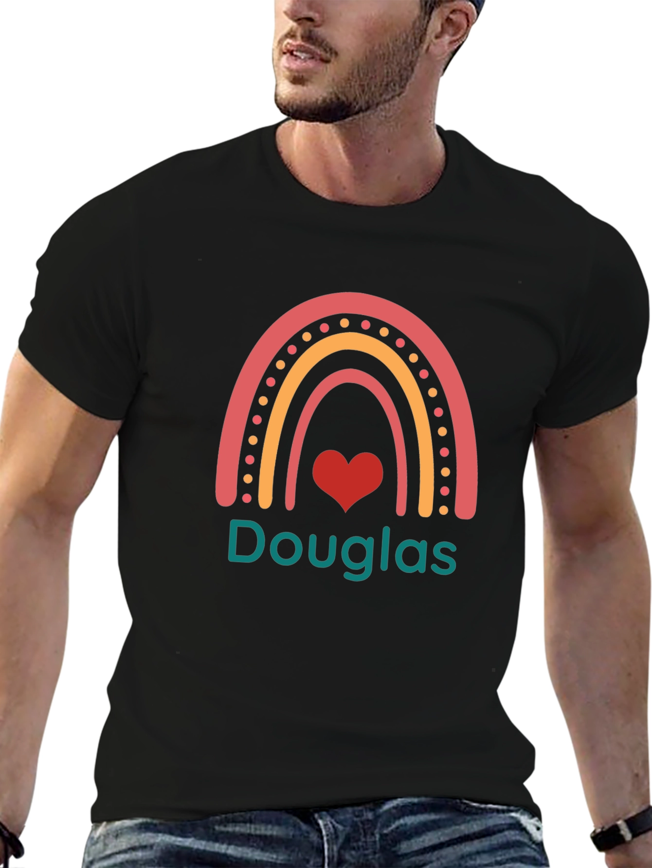 Douglas Rainbow Heart T-Shirt