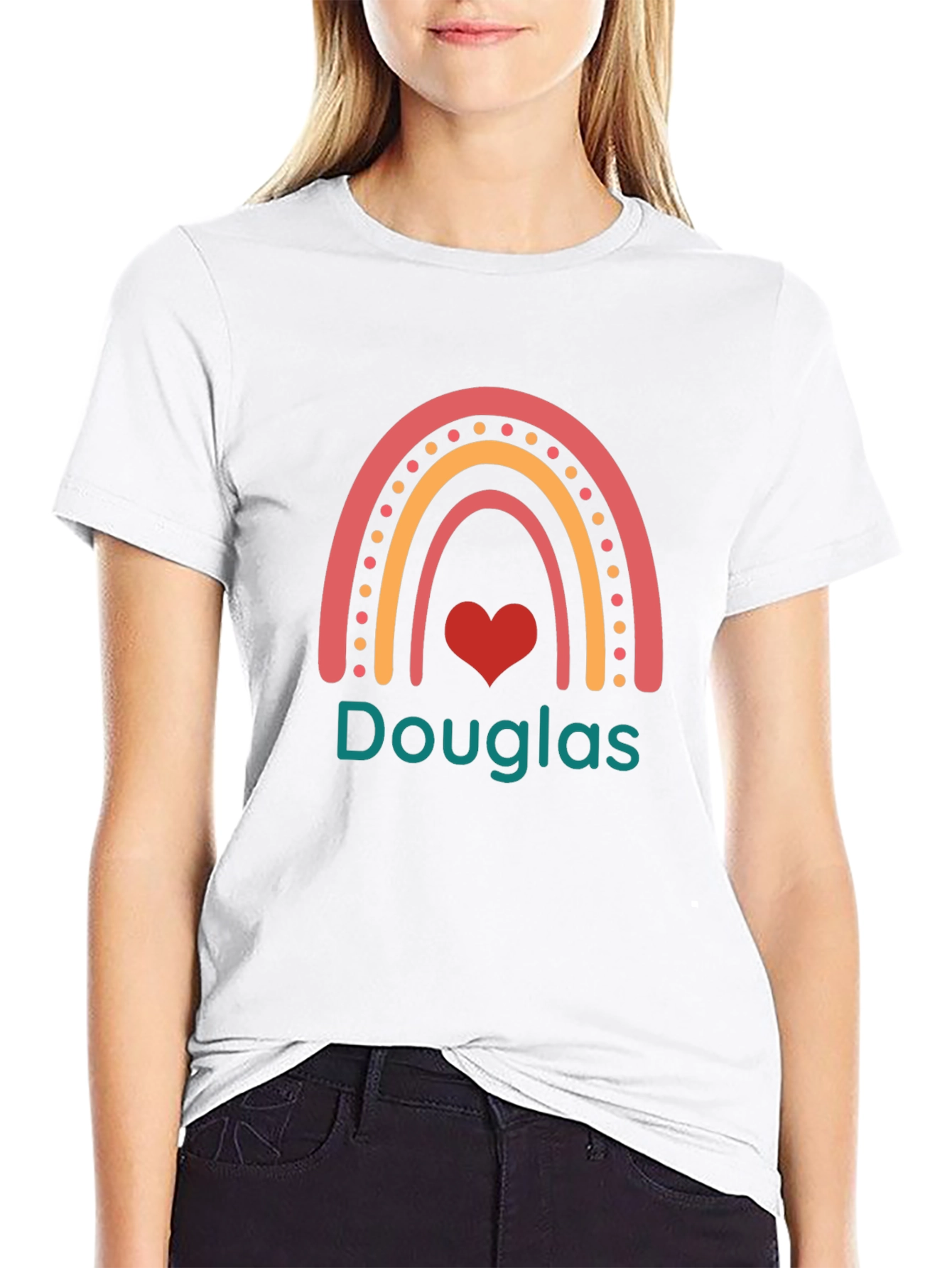 Douglas Rainbow Heart T-Shirt