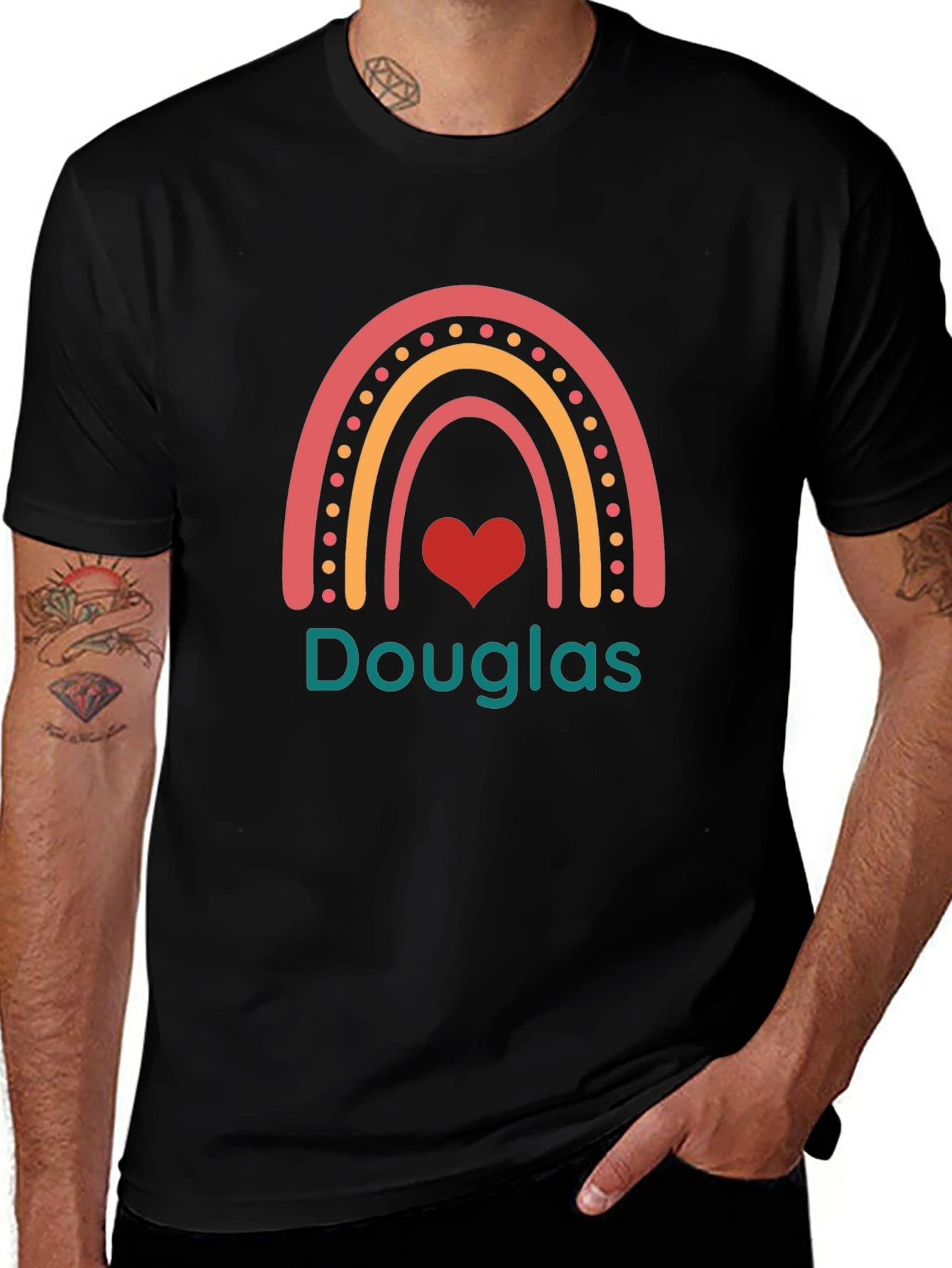 Douglas Rainbow Heart T-Shirt