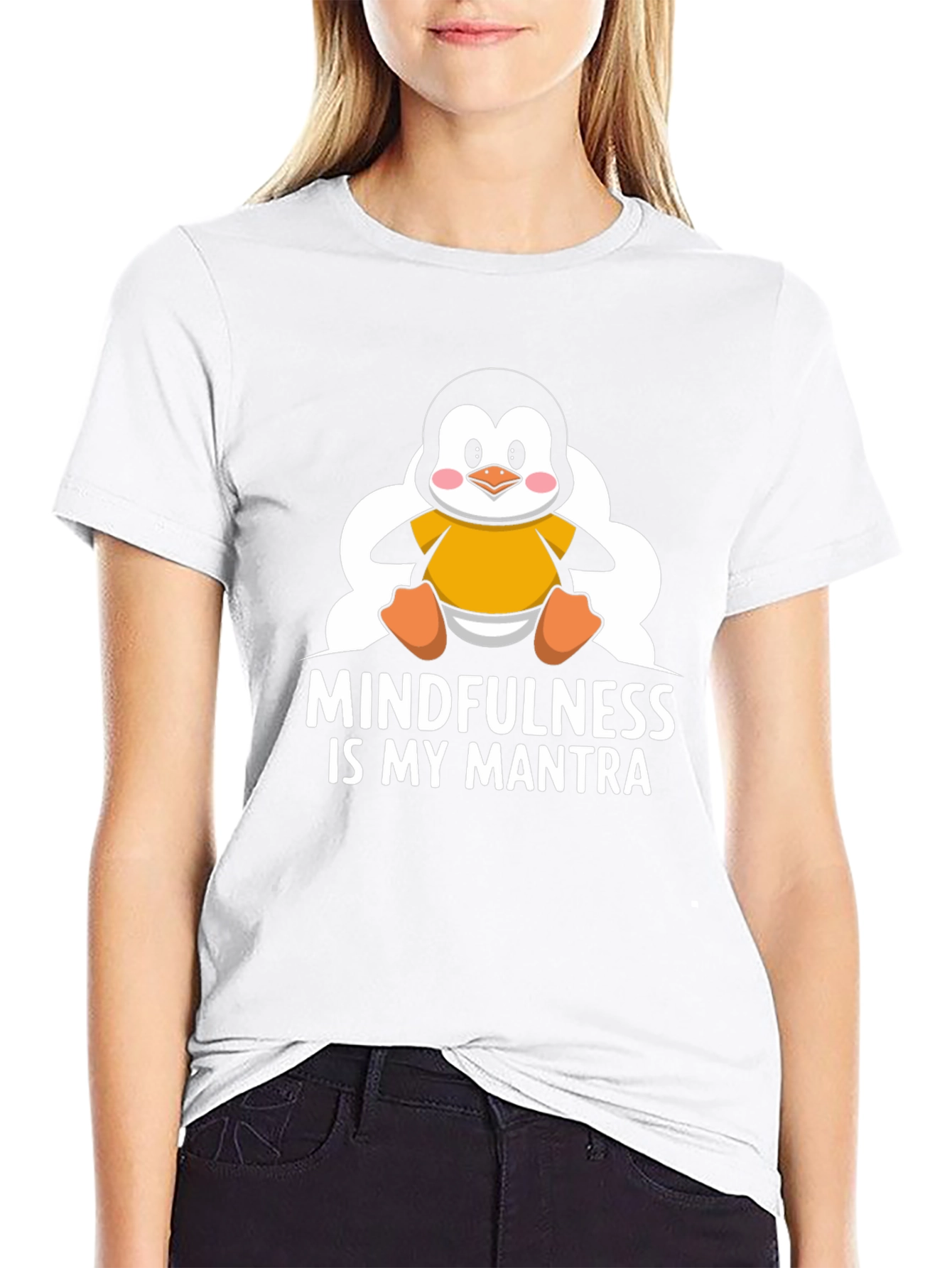 Mindfulness Penguin T-Shirt - Relax & Meditate