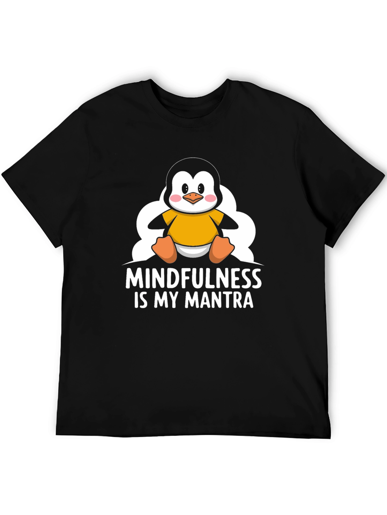 Mindfulness Penguin T-Shirt - Relax & Meditate