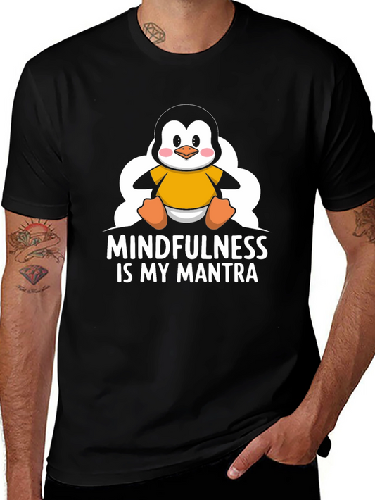 Mindfulness Penguin T-Shirt - Relax & Meditate