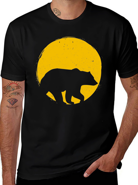 Bear Silhouette Tee - Mens Black T-Shirt