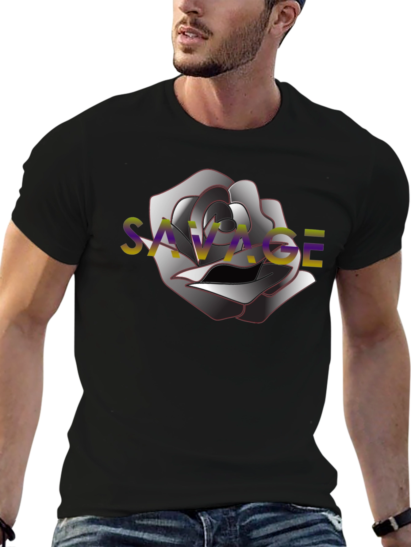 Savage Rose Black T-Shirt