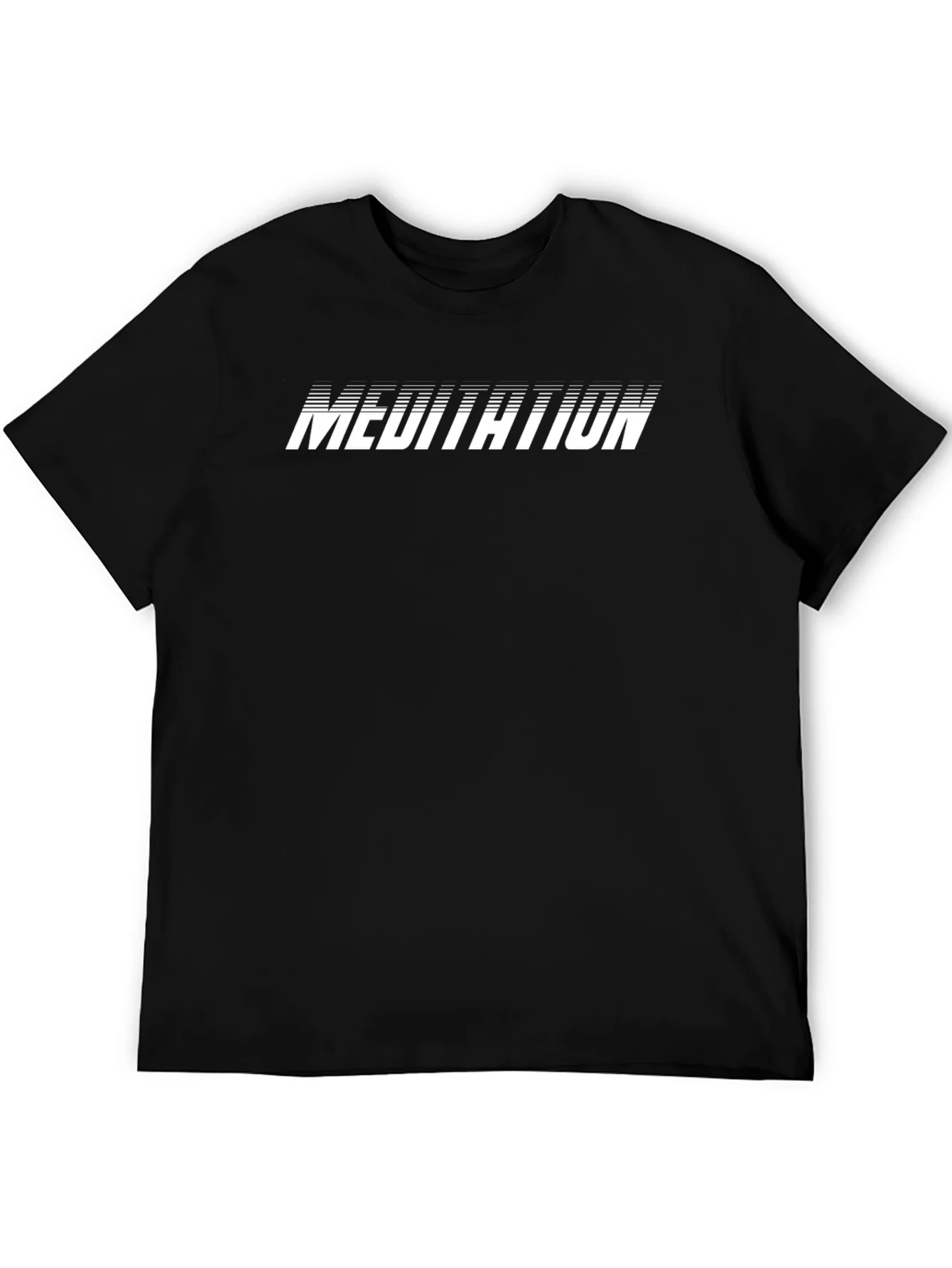 Meditation Graphic Tee - Black Casual Shirt