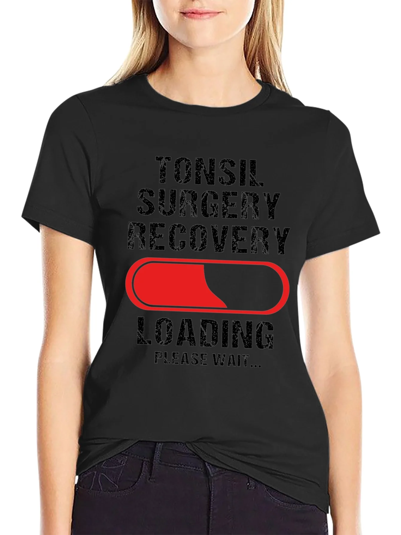 Tonsil Surgery Recovery Loading T-Shirt - Get Well Soon!