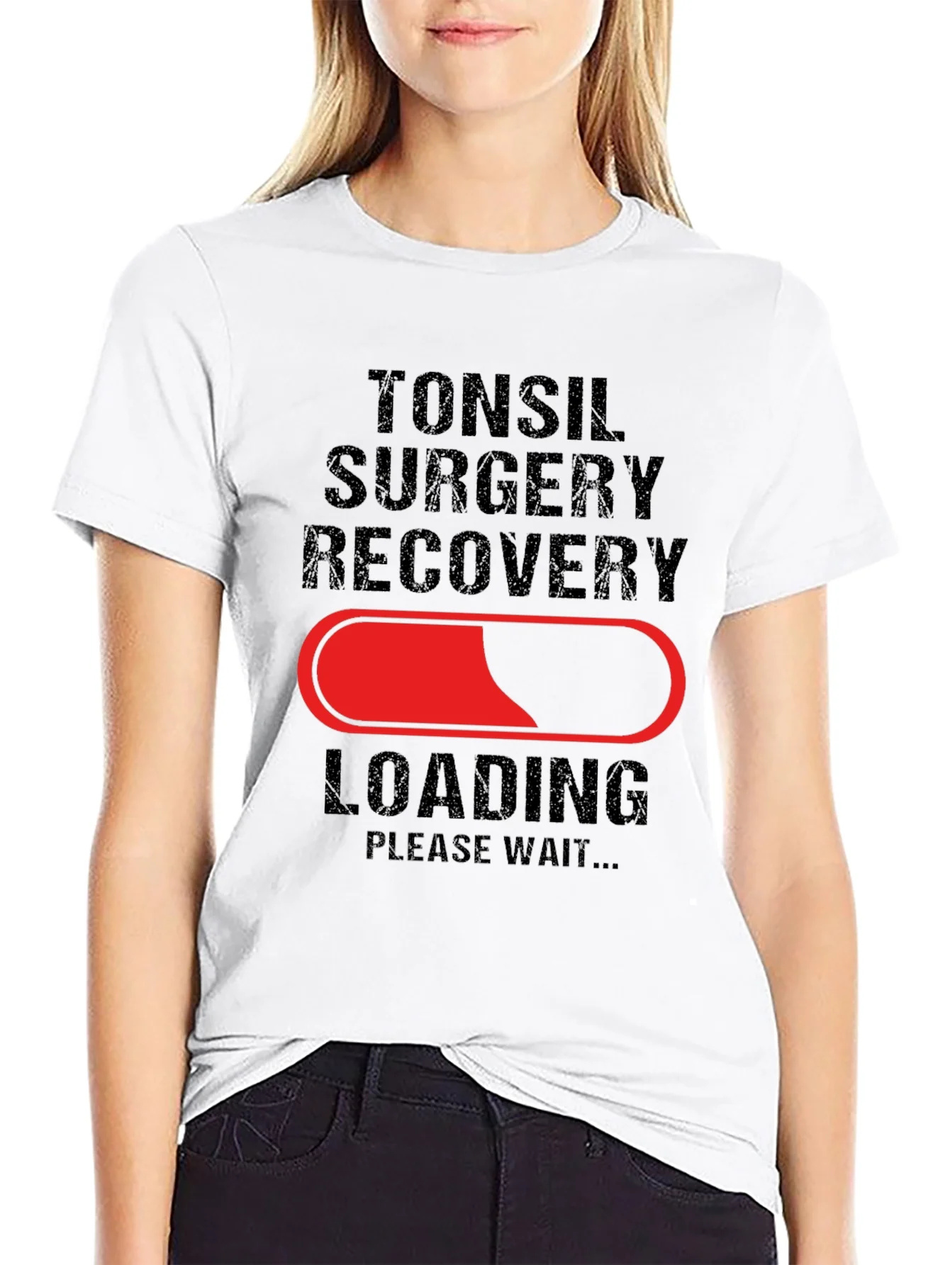 Tonsil Surgery Recovery Loading T-Shirt - Get Well Soon!