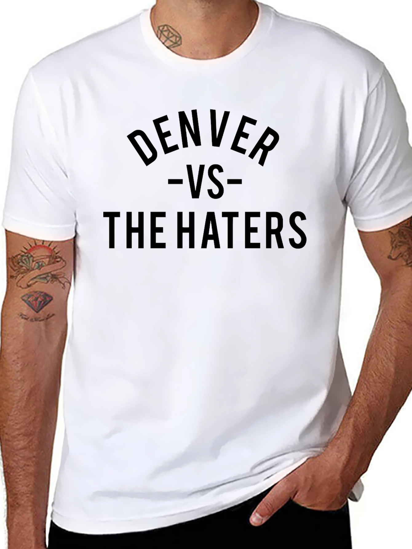 Denver Vs. The Haters Black Graphic Tee