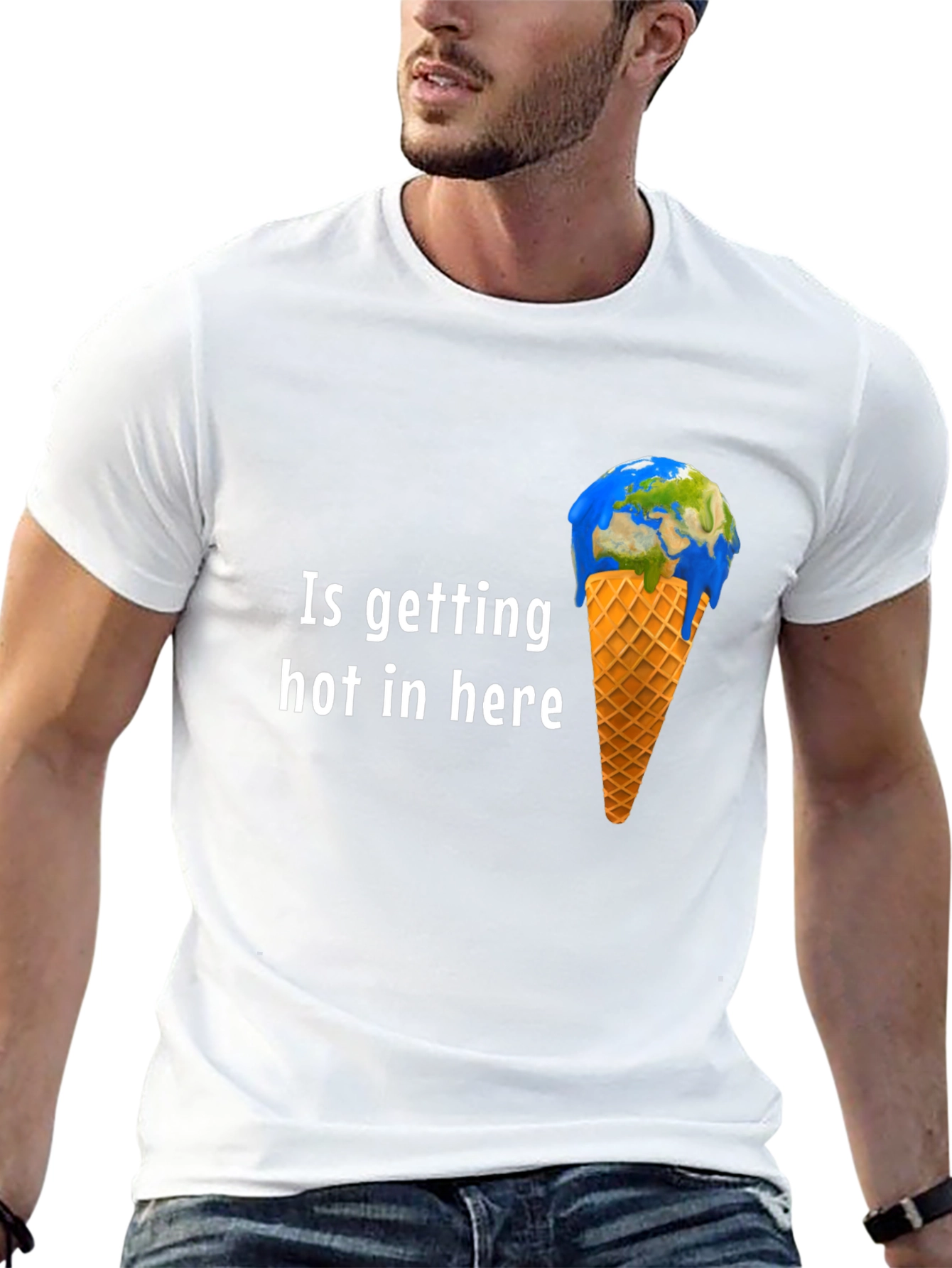 Global Warming T-Shirt - Earth Ice Cream Design