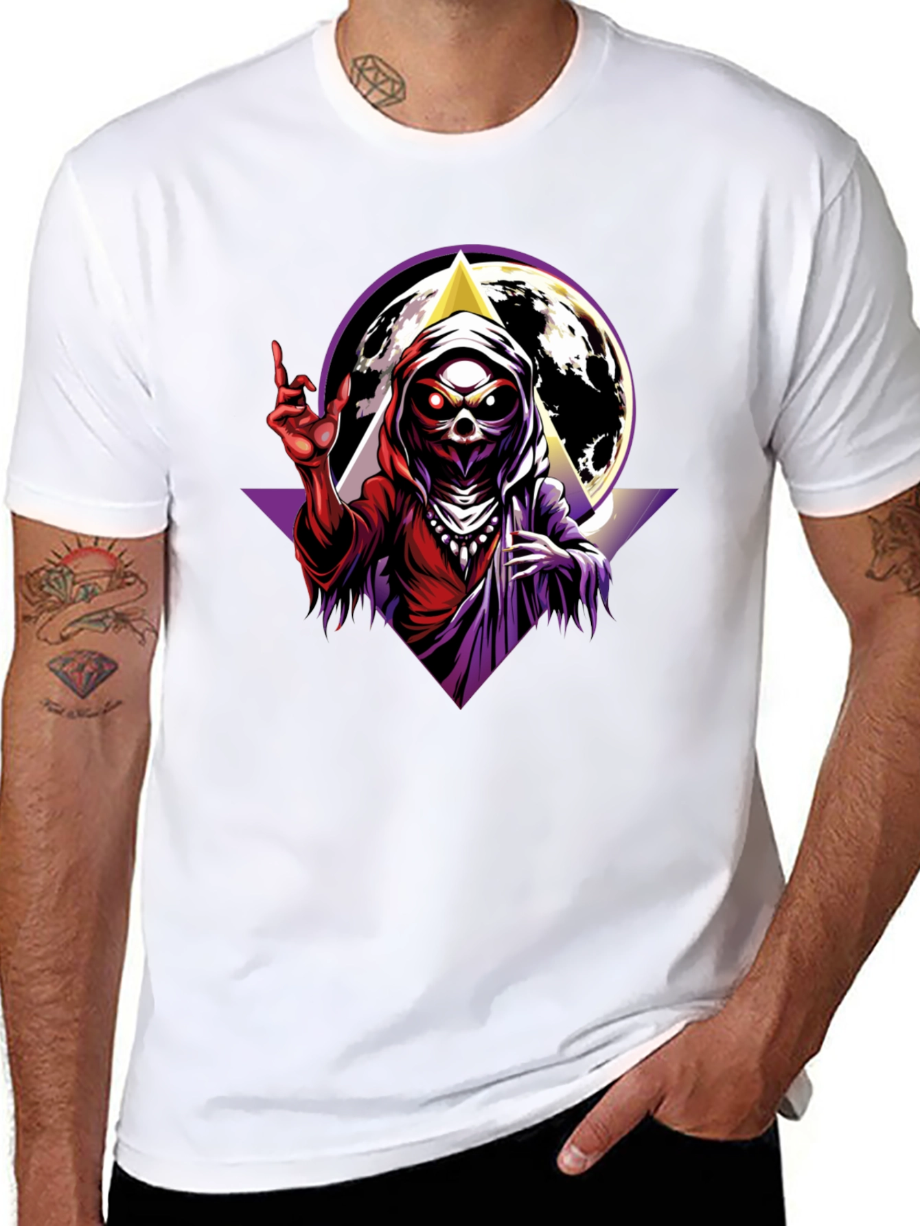 Grim Reaper Graphic T-Shirt - Black