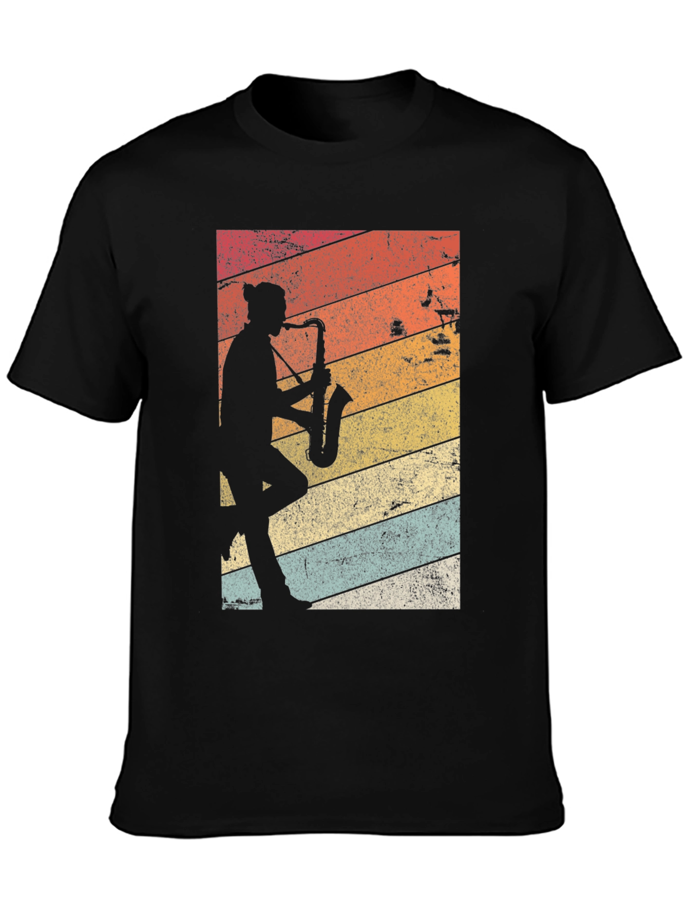 Retro Saxophone Player Graphic Tee