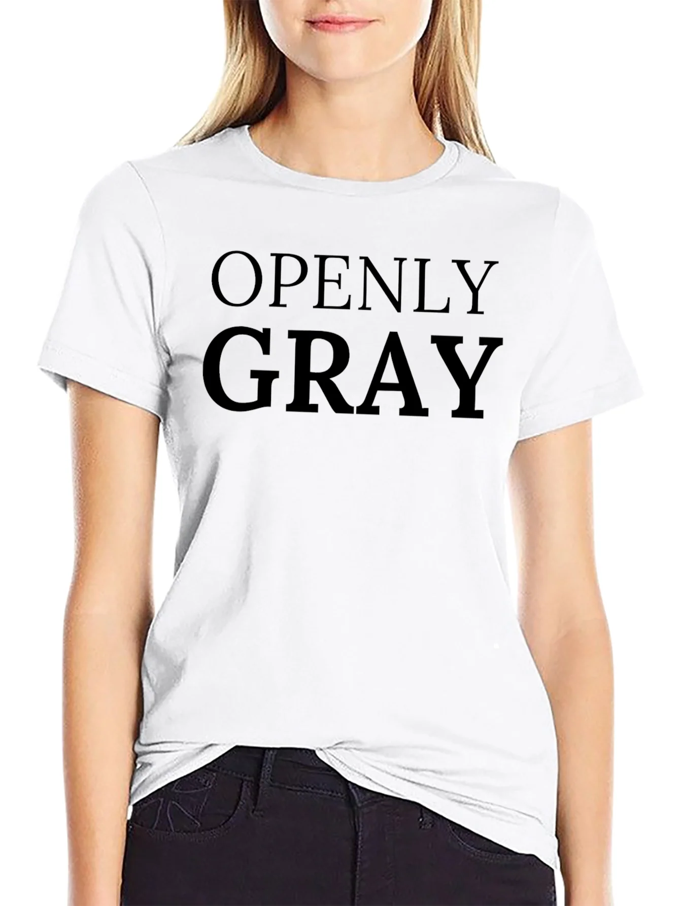 Openly Gray Graphic Tee - Black Unisex T-Shirt