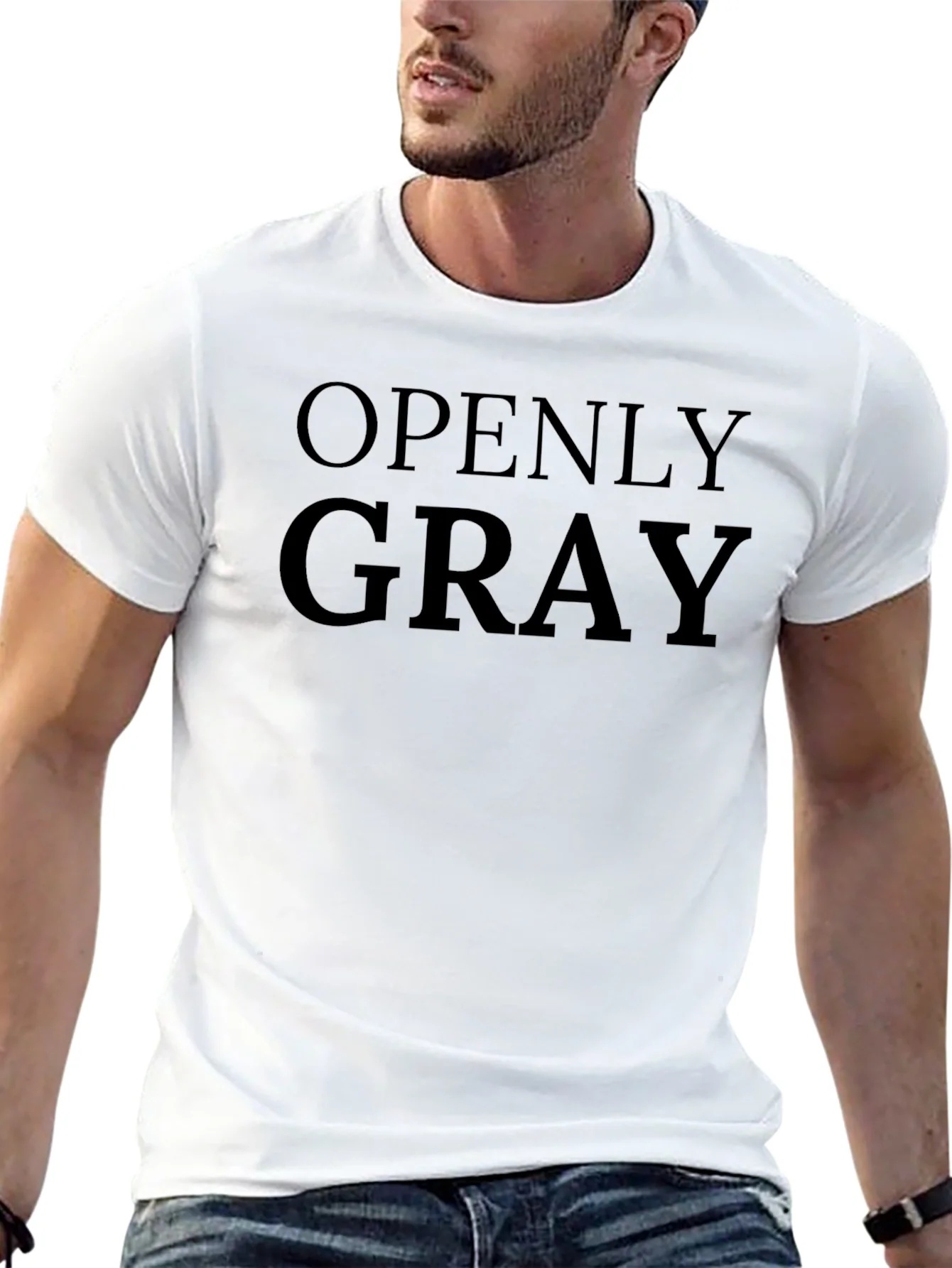 Openly Gray Graphic Tee - Black Unisex T-Shirt