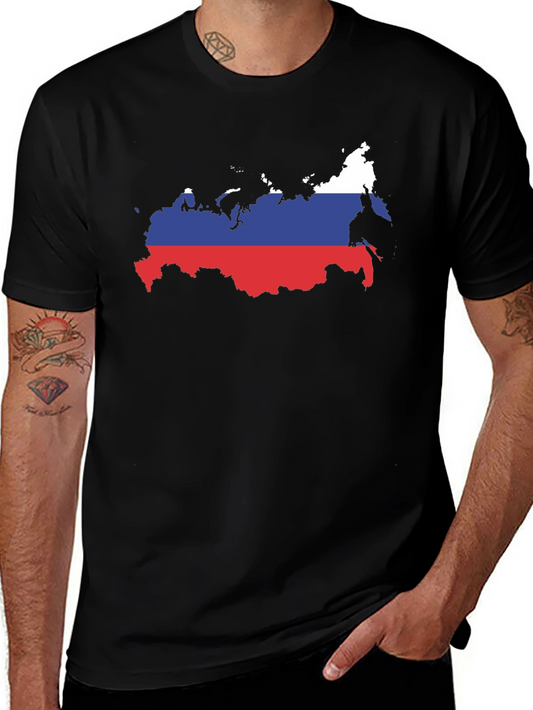 Russian Flag Map T-Shirt