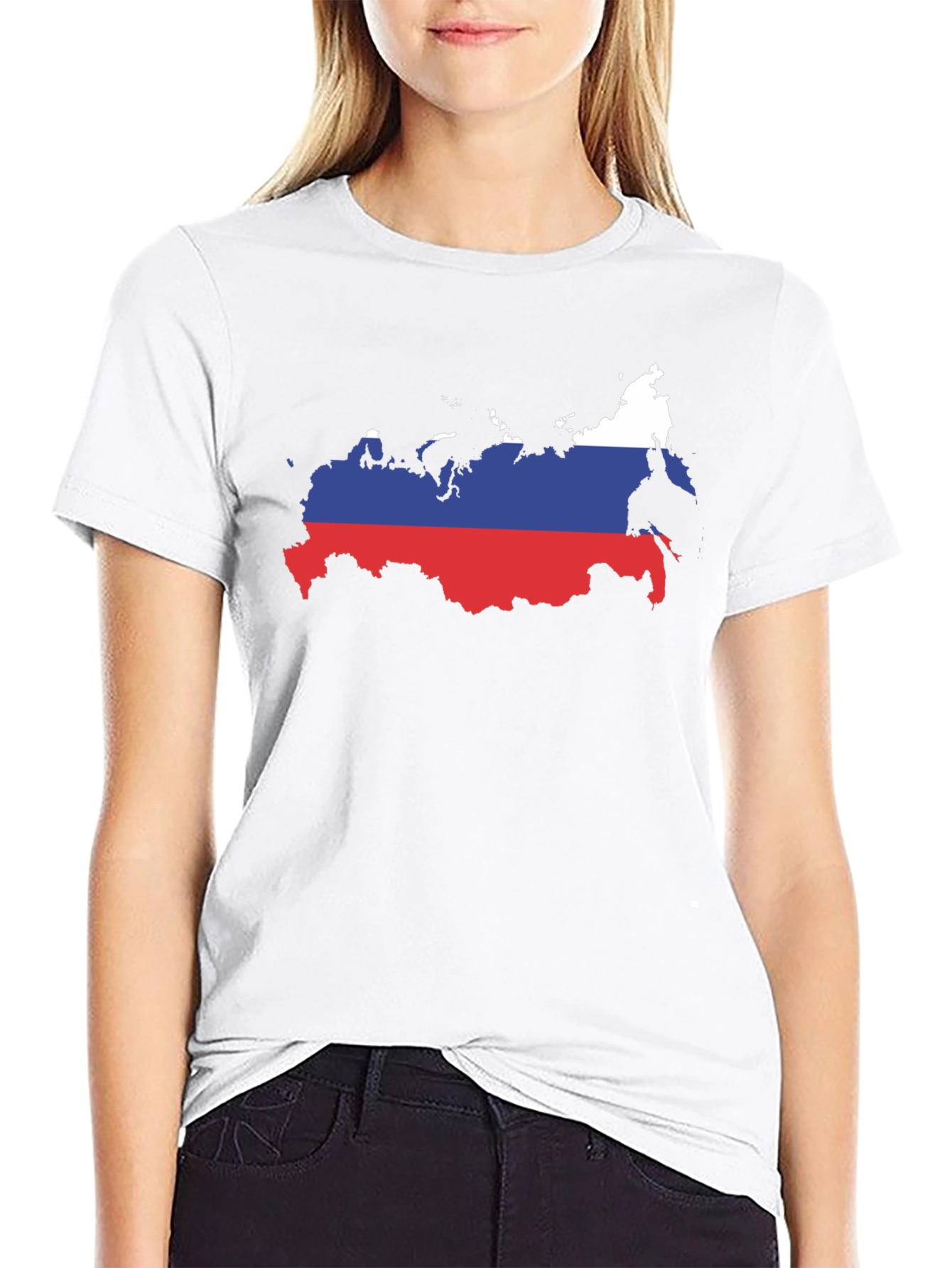 Russian Flag Map T-Shirt