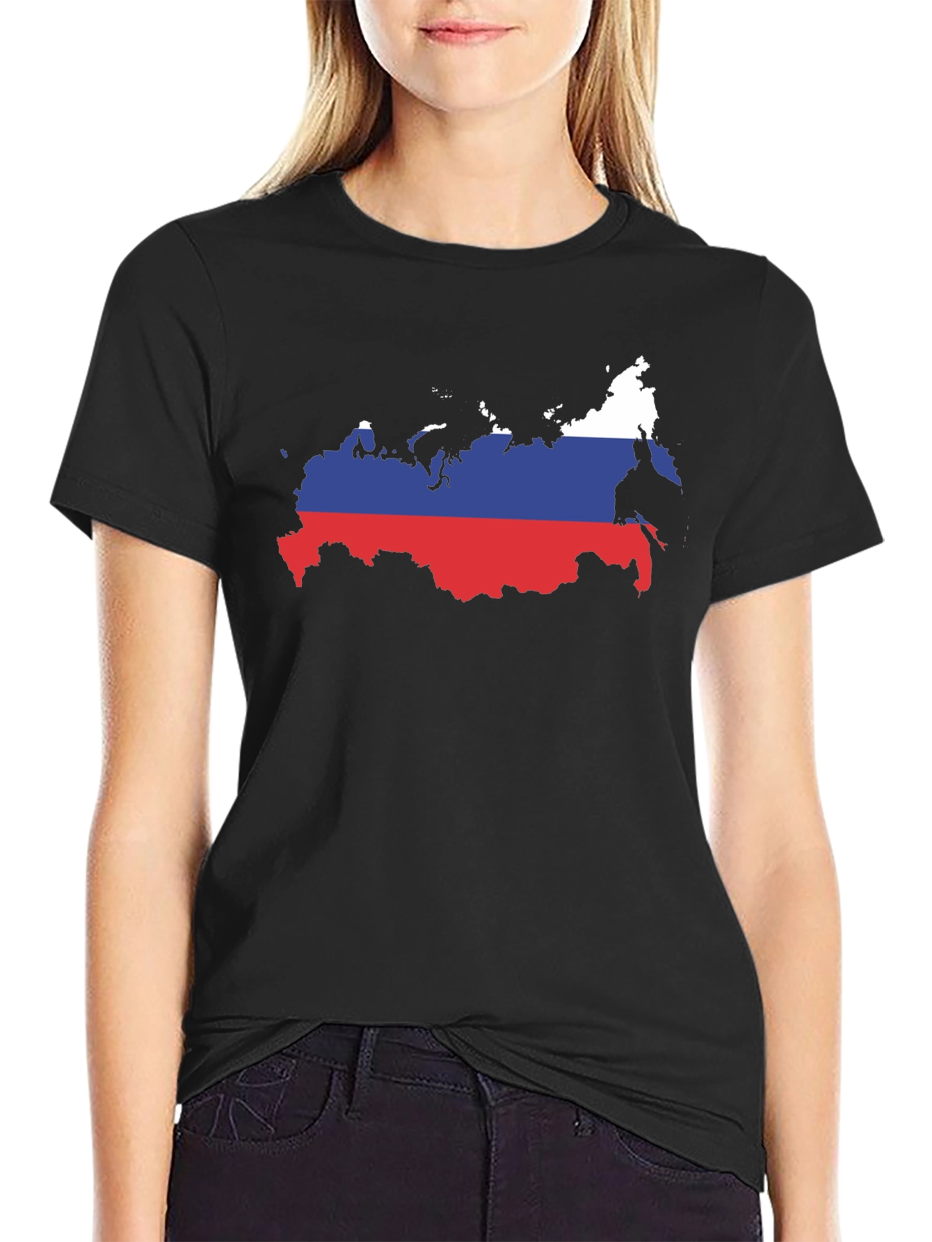 Russian Flag Map T-Shirt