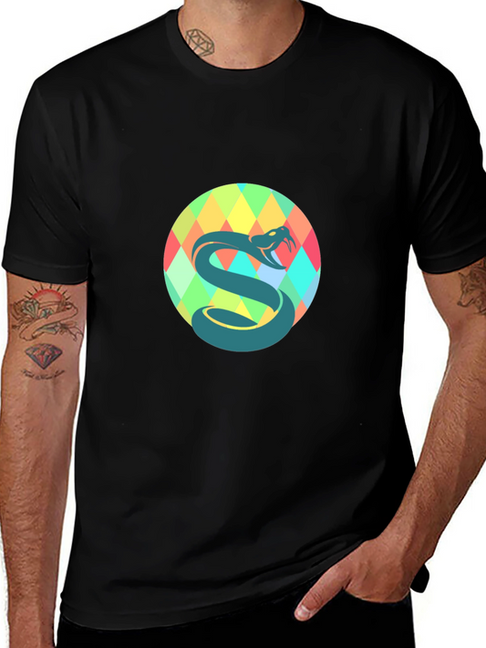 Snake Graphic Black T-Shirt