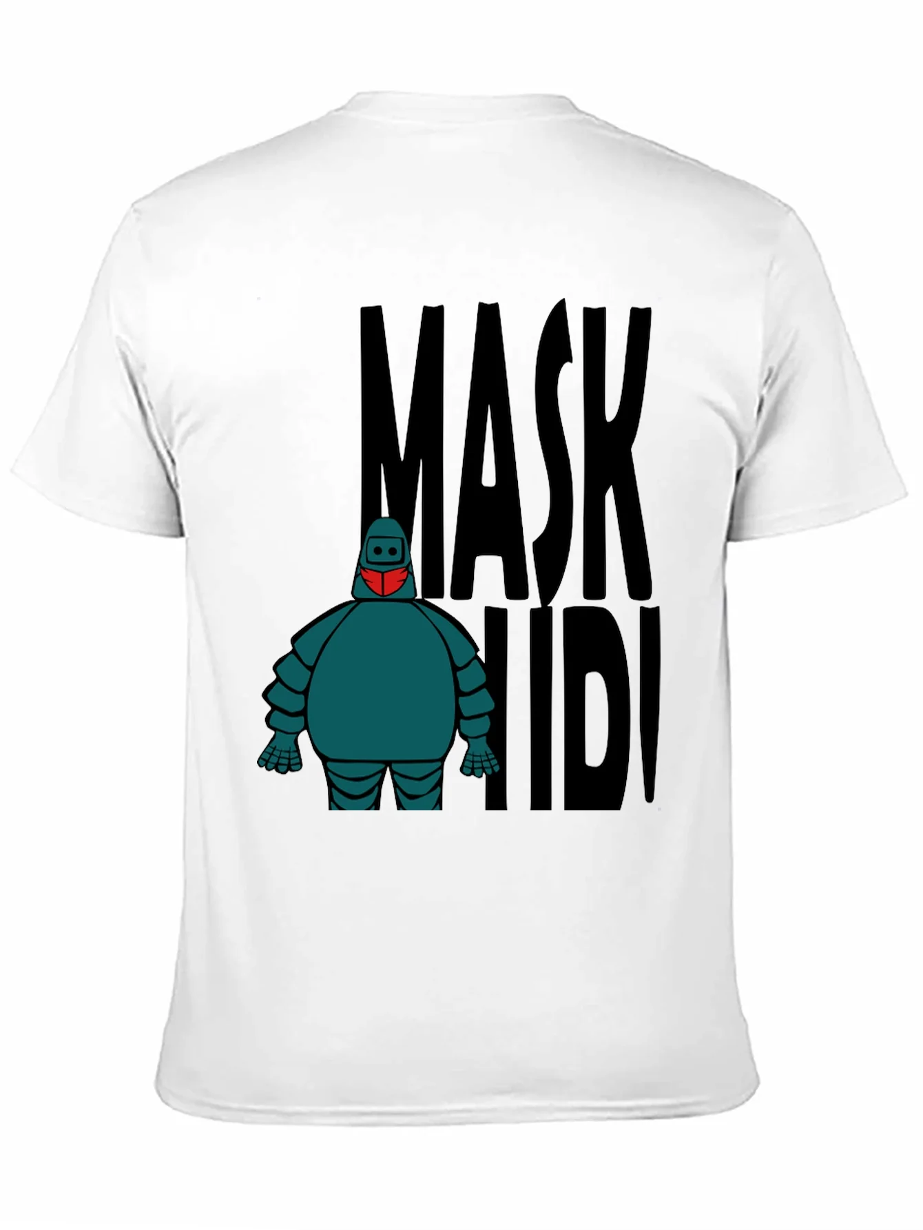 Mask Up Robot Graphic Tee - Stylish Protection