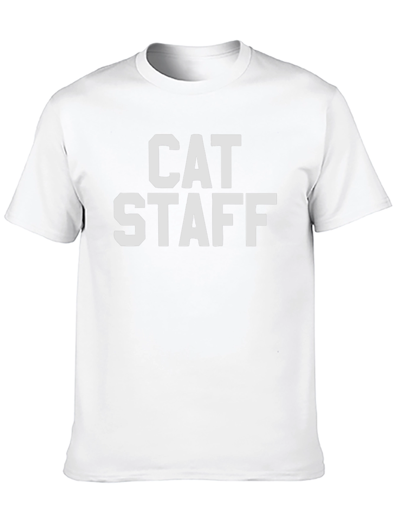 Cat Staff Graphic T-Shirt - Black Casual Tee