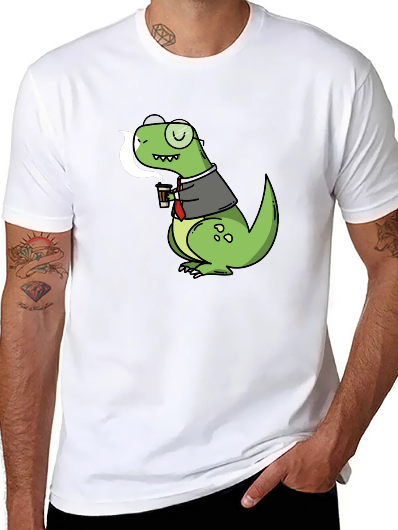 Dino Coffee T-Shirt - Stylish & Unique