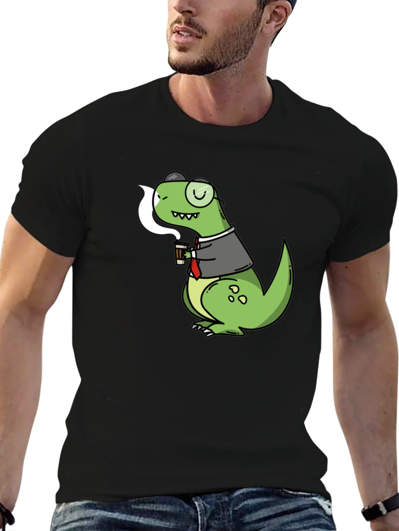Dino Coffee T-Shirt - Stylish & Unique