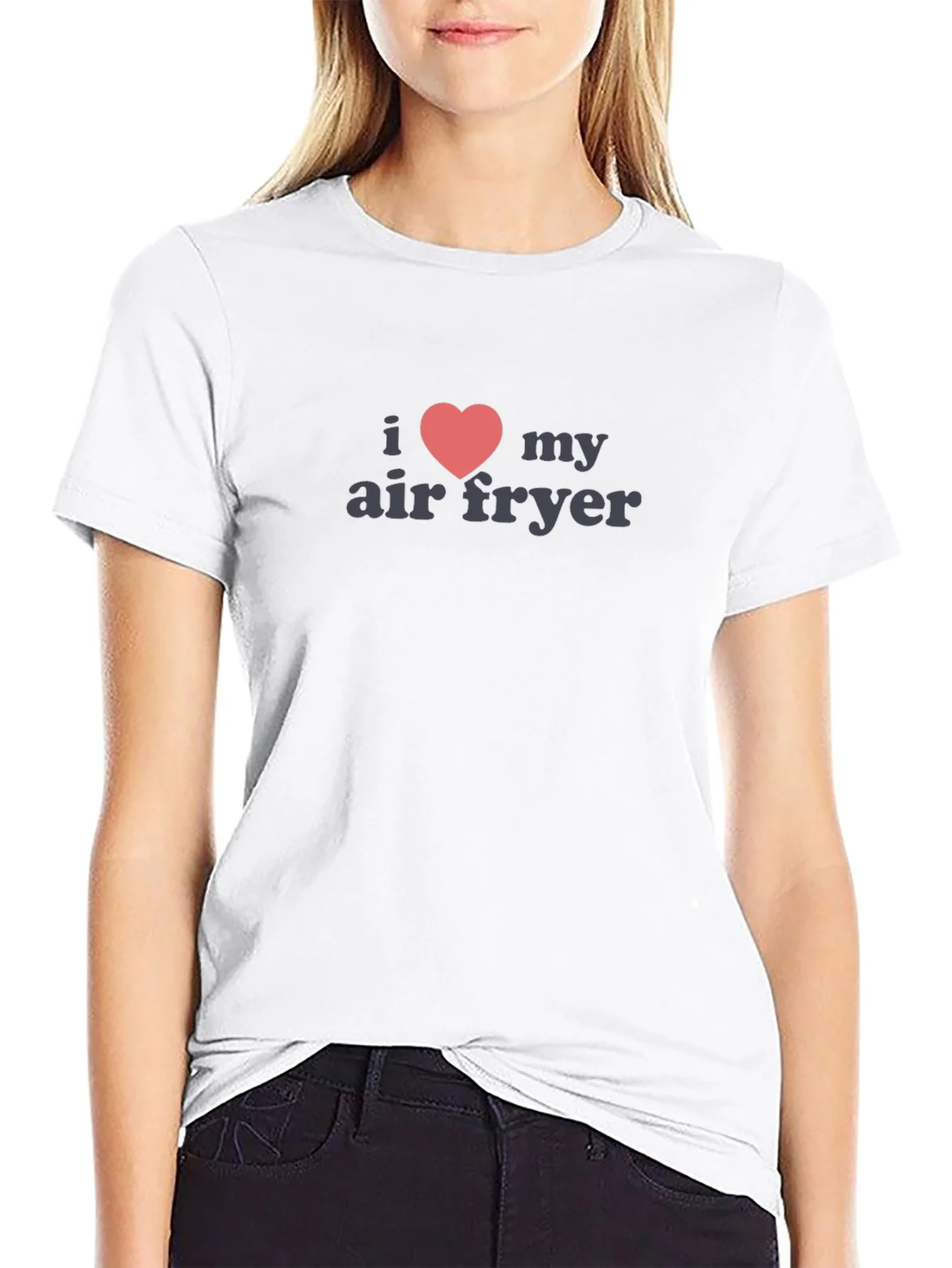 I Heart My Air Fryer Black T-Shirt