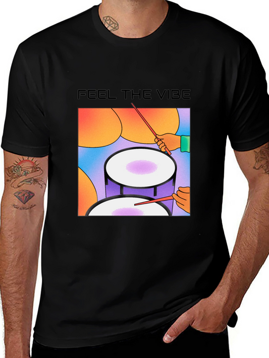 Feel the Vibe Drum Graphic Tee