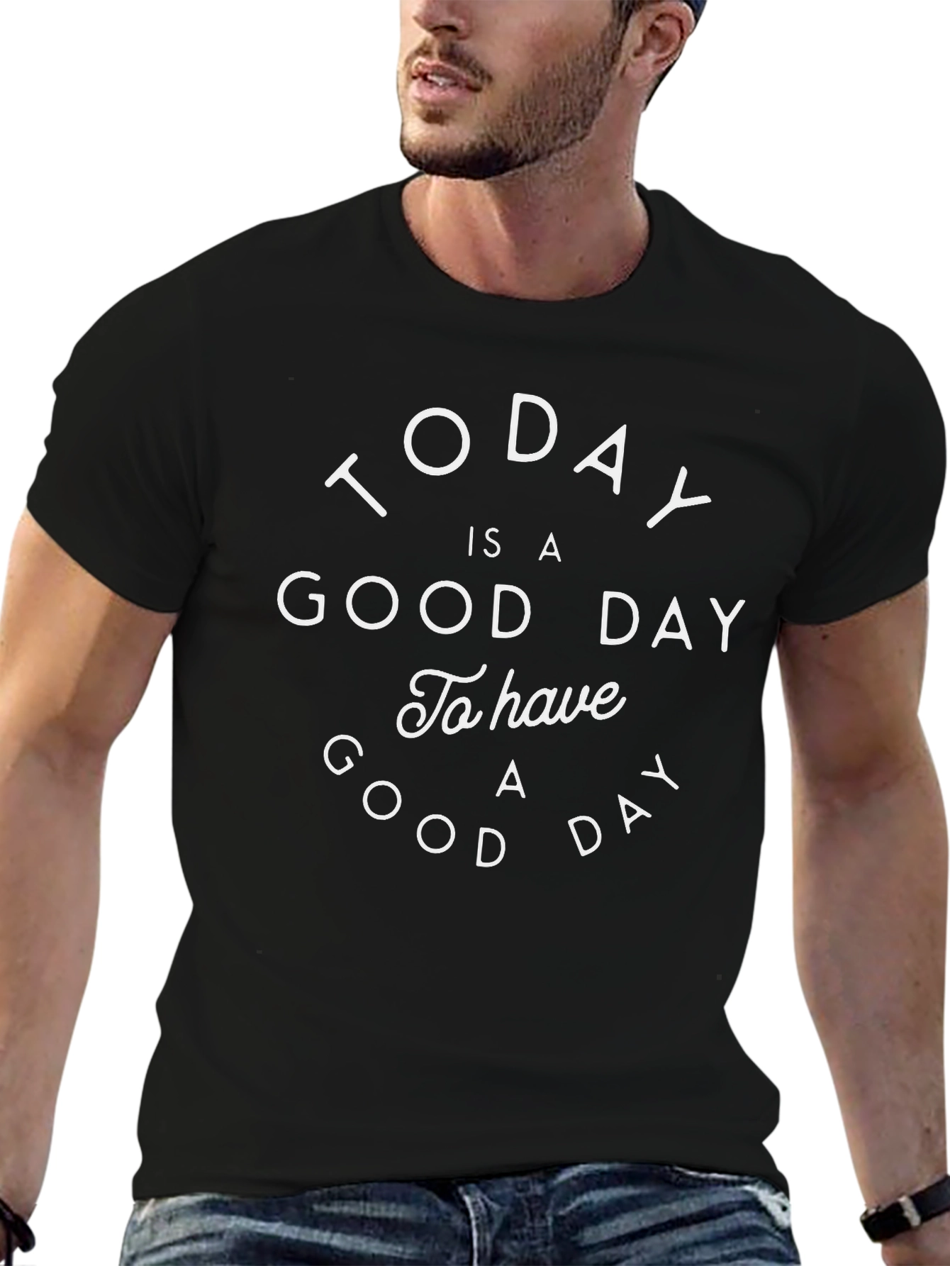 Today is a Good Day Graphic Tee - Black