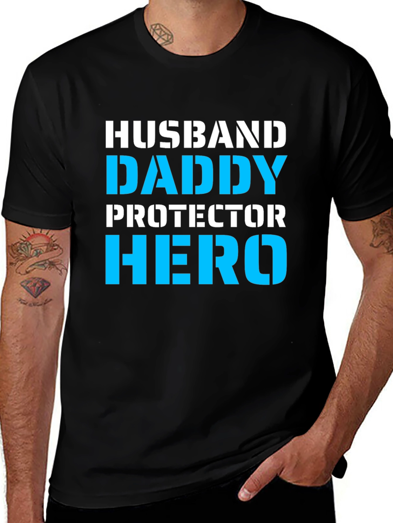 Husband Daddy Hero Graphic T-Shirt